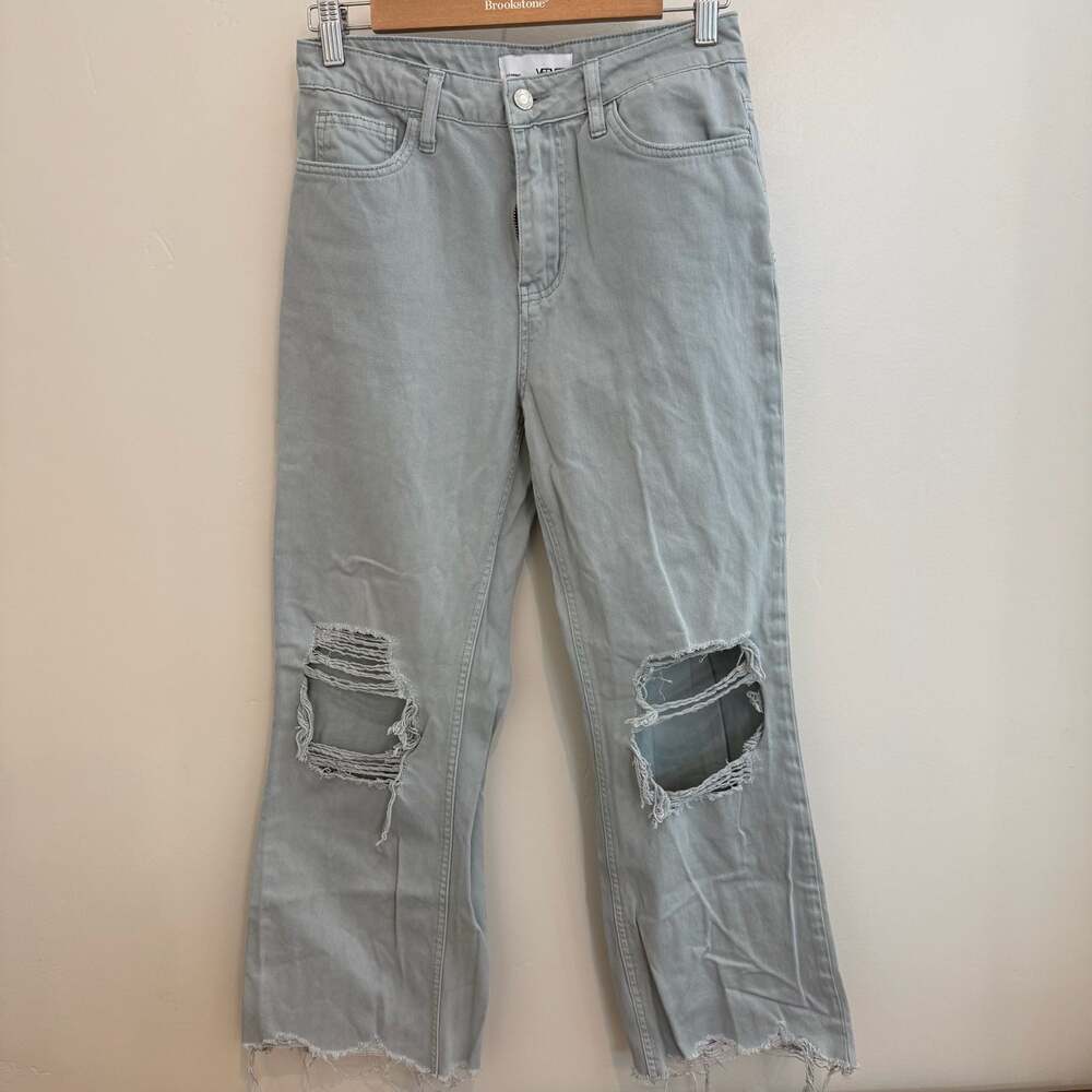 Vervet by Flying Monkey High-Rise 90S Vintage Crop Flare Jeans Cloud Blue